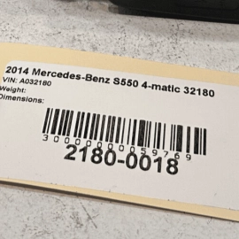 2014-2017 MERCEDES W222 S550 REAR PASSENGER & CENTER SIDE SEATBELT BUCKLE OEM