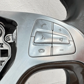 Steering Wheel Wood w/ Paddle Shifters Gray Mercedes W222 S550 2014-2017 OEM