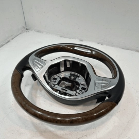 Steering Wheel Wood w/ Paddle Shifters Gray Mercedes W222 S550 2014-2017 OEM