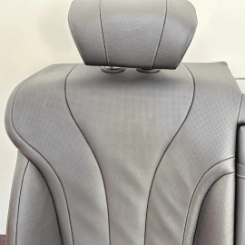 Rear Upper Back Seat Cushion & Headrest Black Mercedes W222 S550 2014-2017 OEM