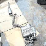 2014-2017 MERCEDES W222 S550 DRIVER SIDE EXHAUST MUFFLER RESONATOR & PIPE OEM