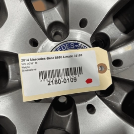 2014-2017 MERCEDES W222 S550 AMG Rear Wheel Rim 19x9.5 & Tire 275/40/R19 OEM