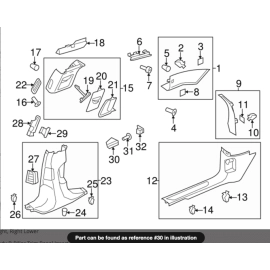 PORSCHE PANAMERA 10 - 16 FRONT RIGHT PASSENGER SIDE ARMREST EXTENSION COVER TRIM