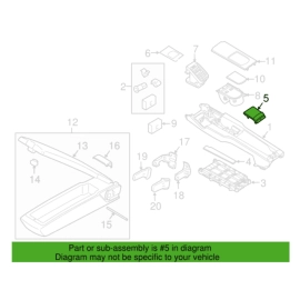 2010 - 2016 PORSCHE PANAMERA CENTER CONSOLE END COVER TRIM PANEL WOOD OEM