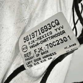 VOLKSWAGEN PASSAT 2018 DOOR WIRE WIRING HARNESS REAR LEFT DRIVER SIDE OEM