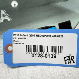 2019-2020 INFINITI Q50 DOOR WINDOW GLASS FRONT RIGHT PASSENGER SIDE OEM