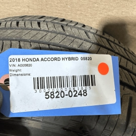 2018-2022 Honda Accord Hybrid Wheel Rim w/Tires R17 x 7,5J 225 x 50 OEM