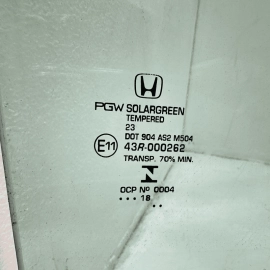 HONDA ACCORD REAR RIGHT PASSENGER SIDE DOOR WINDOW GLASS 2018-2024 OEM