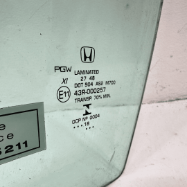 2018-2024 Honda Accord Front Driver Left Door Glass OEM
