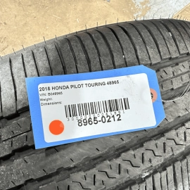 2016-2018 Honda Pilot Wheel Rim w/Tires R20x8J 245/50 1Pcs OEM