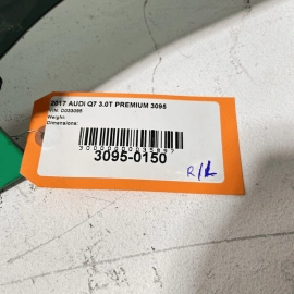AUDI Q7 2017 - 2023 REAR LEFT DRIVER SIDE DOOR WINDOW GLASS OEM