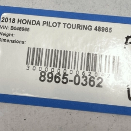 HONDA PILOT 2016-2018 FRONT RIGHT PASSENGER SIDE DOOR HINGE UPPER OEM = NH797M =