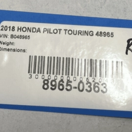 HONDA PILOT 2016-2018 REAR LEFT DRIVER SIDE DOOR HINGE UPPER OEM = NH797M =
