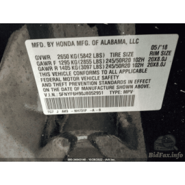 2016 - 2018 Honda Pilot Steering Column Multifunction Switch & Bracket 50K 