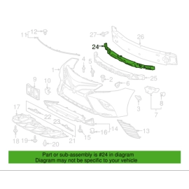 FRONT BUMPER FOAM ENERGY IMPACT ABSORBER Toyota Camry XSE 2018-2023