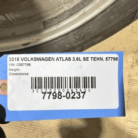 2018-2020 Volkswagen Atlas Prisma Winter Wheel Rim 245/60 R18 Diamond Silver OEM