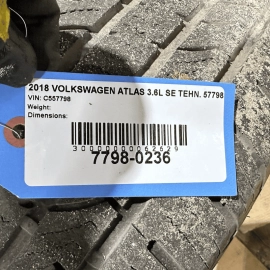 2018-2020 Volkswagen Atlas Prisma Winter Wheel Rim 245/60 R18 Diamond Silver OEM