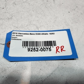 MERCEDES BENZ E350 W212 REAR PASSENGER SIDE DOOR WINDOW REGULATOR 2010-2016 OEM
