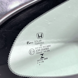 HONDA ACCORD 2018-2022 REAR RIGHT PASSENGER SIDE QUARTER WINDOW GLASS OEM