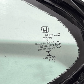 HONDA ACCORD 2018-2022 REAR RIGHT PASSENGER SIDE QUARTER WINDOW GLASS OEM