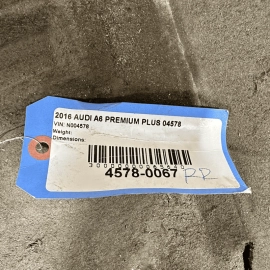 2016-2018 AUDI A6 QUATTRO REAR PASSENGER SIDE FENDER LINER SPLASH SHIELD OEM
