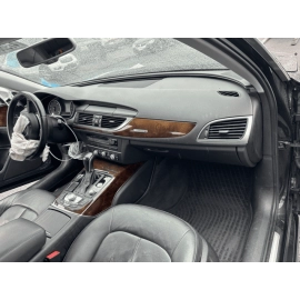 2012-2018 AUDI A6 CENTER CONSOLE FRONT COVER FRAME TRIM PANEL BROWN WOOD OEM