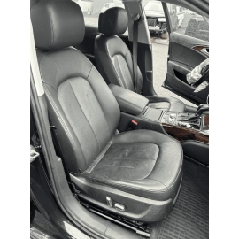 2012-2018 AUDI A6 CENTER CONSOLE FRONT COVER FRAME TRIM PANEL BROWN WOOD OEM