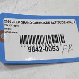 JEEP GRAND CHEROKEE 2017-2021 FRONT PASSENGER SIDE EXTERIOR DOOR HANDLE OEM PXJ