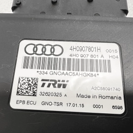 2016 AUDI A6 EMERGENCY PARKING BRAKE COMPUTER CONTROL MODULE UNIT OEM