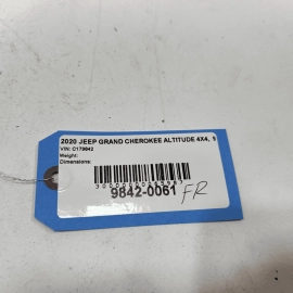 JEEP GRAND CHEROKEE 2016-2021 FRONT PASSENGER SIDE DOOR WINDOW BELT MOLDING OEM
