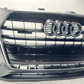 2018 AUDI Q3 FRONT BUMPER COVER ASSEMBLY WITH PARK ASSIST GRAY *LZ7S* OEM