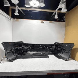 DEFECT!16-18 AUDI Q3 REAR BUMPER COVER ASSEMBLY WITH PARK ASSIST GRAY *LZ7S* OEM