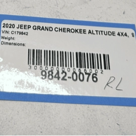 JEEP GRAND CHEROKEE 2017-2021 REAR LEFT DRIVER SIDE EXTERIOR DOOR HANDLE OEM PXJ