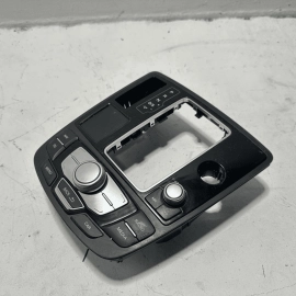 2013-2018 AUDI S6 SHIFTER COVER & MULTIFUNCTIONAL CONTROL SWITCH PANEL BLACK OEM