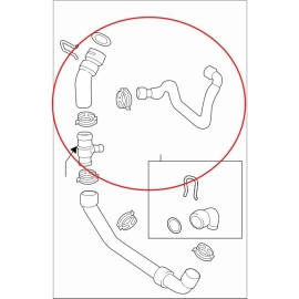 2015-2018 AUDI Q3 2.0L FRONT RADIATOR LOWER COOLANT HOSE PIPE OEM
