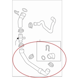 2015-2018 AUDI Q3 2.0L FRONT RADIATOR LOWER COOLANT HOSE PIPE OEM