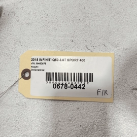 2014-2020 INFINITI Q50 FRONT RIGHT RH PASSENGER SIDE SEAT COVER TRIM PANEL OEM