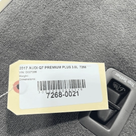 2017-2019 AUDI Q7 PREMIUM RIGHT PASSENGER REAR 2ND ROW FOLDING SEAT OEM BEIGE