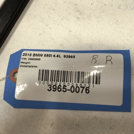 2011-2016 BMW 550i xDrive Rear Passenger Door Window Outer Belt Molding OEM