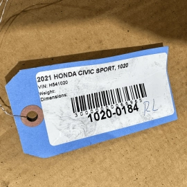 2019-2021 HONDA CIVIC REAR LEFT DRIVER SIDE QUARTER SPLASH SHIELD OEM
