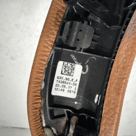 18-23 BMW 530e Rear Left Driver Side Door Pull Handle Leather Cover OEM  Cognac
