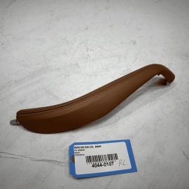 18-23 BMW 530e Rear Left Driver Side Door Pull Handle Leather Cover OEM  Cognac