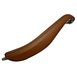 18-23 BMW 530e Rear Left Driver Side Door Pull Handle Leather Cover OEM  Cognac
