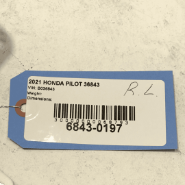 2016-2022 HONDA PILOT REAR LEFT DRIVER SIDE DOOR WINDOW GLASS OEM