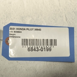 2016-2022 HONDA PILOT REAR LEFT DRIVER SIDE DOOR WINDOW CORNER FIXED GLASS OEM