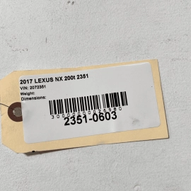 2017 LEXUS NX200T MOTOR ENGINE OIL COOLER OEM