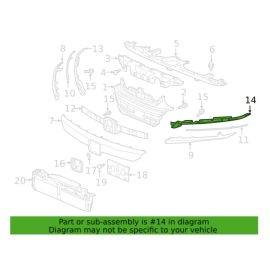 Front Left Side Grille Extension Molding Honda Accord 2018-2020 OEM