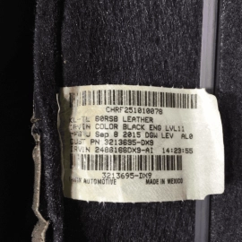 2014-2018 Jeep Cherokee Rear Left Driver Side Seat Back Cover OEM