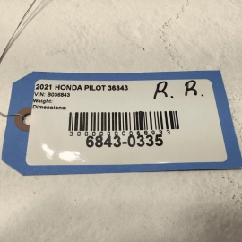 2016-2022 HONDA PILOT REAR RIGHT PASSENGER SIDE TAIL GATE HINGE COVER OEM