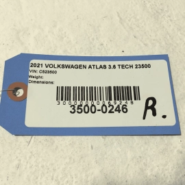 2018-2025 Volkswagen Atlas Rear Passenger Right Side Quarter Window Glass OEM